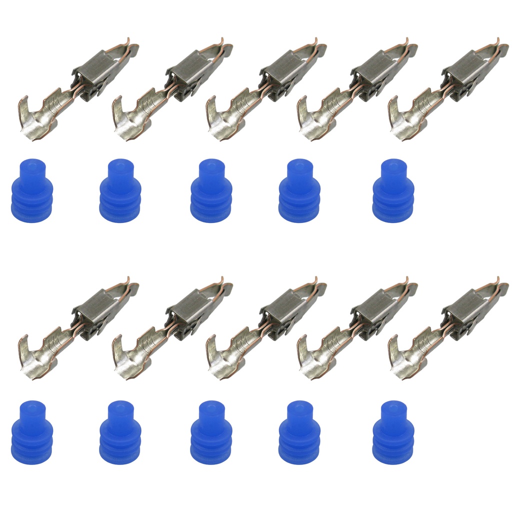 [33-1512-BLAU] 10x JPT Set Kontakte Buchse und Seal 0,50mm²-1,00mm² TYCO AMP 964286 Seal 963294