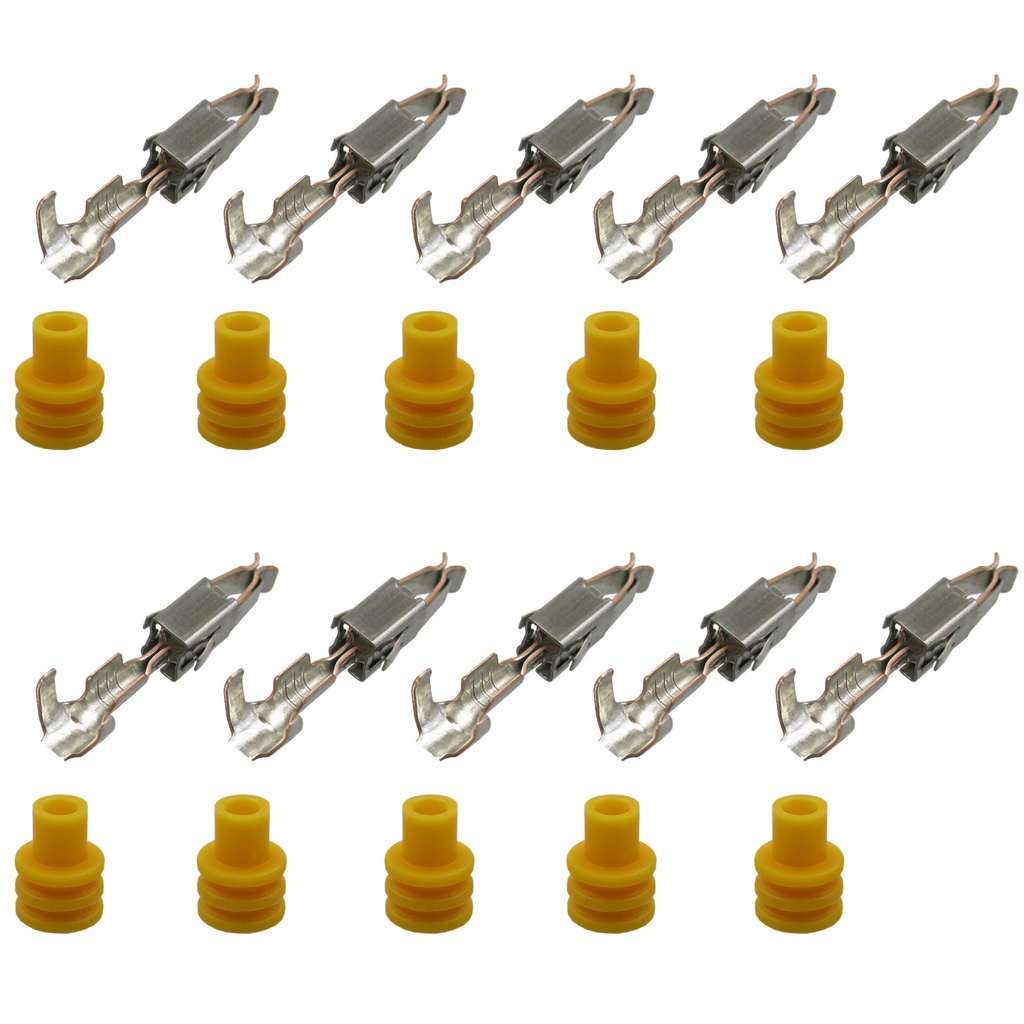 [33-1513-GELB] 10x JPT Set Kontakte Buchse und Seal 1,00mm²-2,50mm² TYCO AMP 964273 Seal 963292