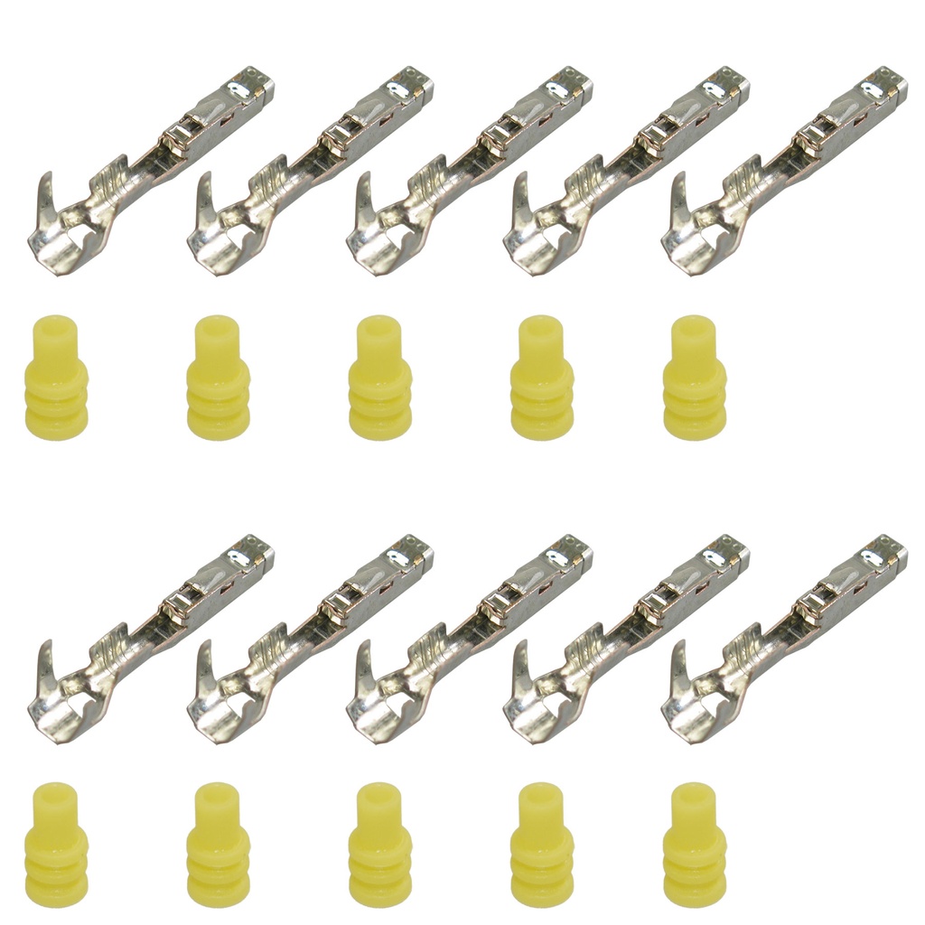 [33-0821-GELB] Set Kontakt Buchse MCON 1.2, 0,50²-0,75² ähnlich VW N 107 396.01 und Seal 357 972 740F