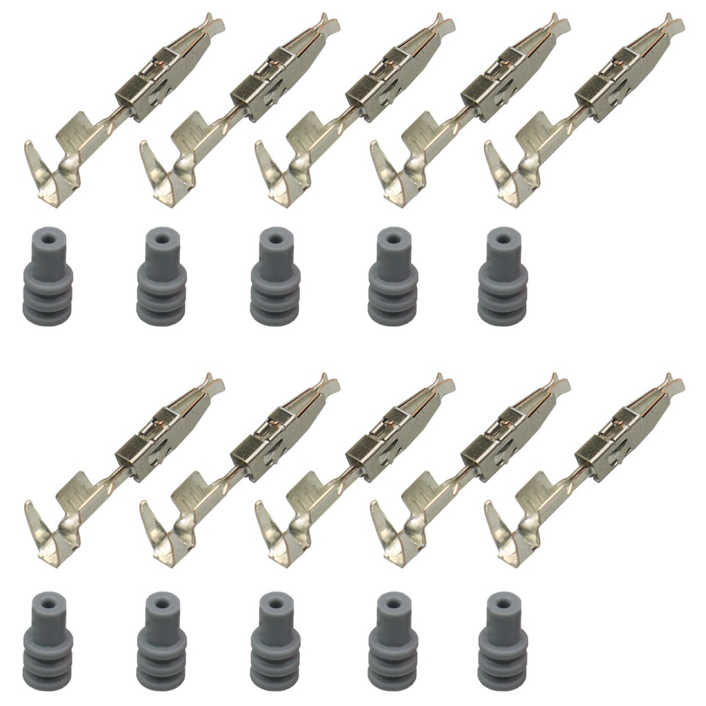 [33-0771-GRAU] Set Kontakt Buchse Micro Timer, 0,50²-1,00² VW N 103 358.02 / Seal 357 972 740D