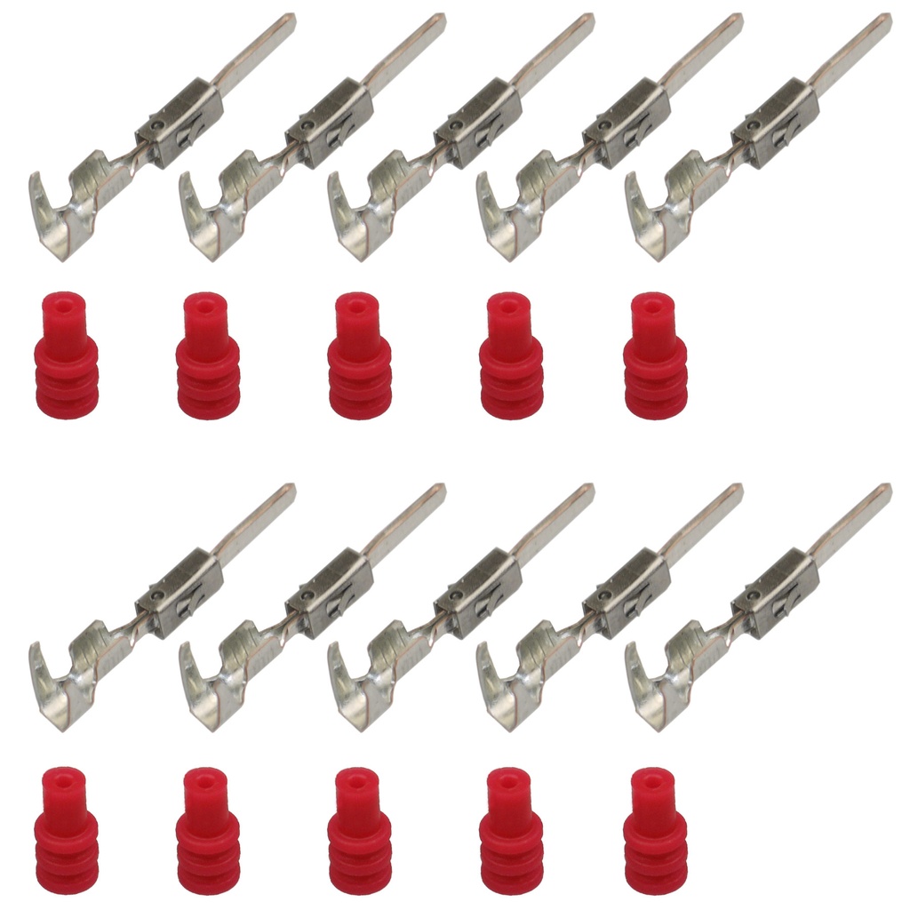 [33-0772-ROT] Set Kontakt Stift Micro Timer, 0,50²-1,00² VW N 103 361.02 / Seal 357 972 740E