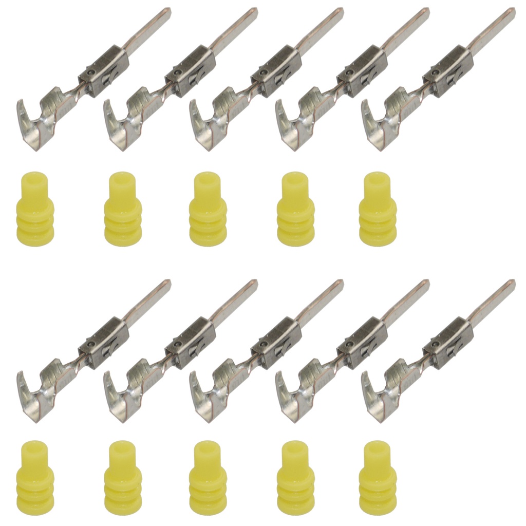 [33-0772-GELB] Set Kontakt Stift Micro Timer, 0,50²-1,00² VW N 103 361.02 / Seal 357 972 740F
