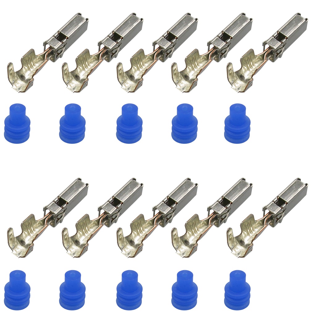 [33-0751-BLAU] Set Kontakte Buchse 2.8 HPCS / MCP, 1,00²-2,50² VW 104 428.01 / Seal 357 972 741