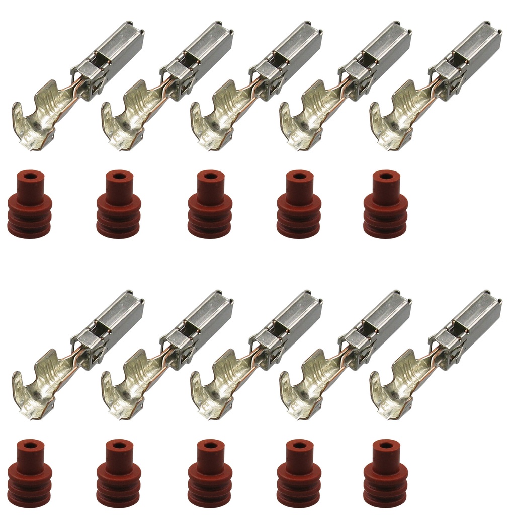 [33-0751-BRAUN] Set Kontakte Buchse 2.8 HPCS / MCP 1,00²-2,50² VW 104 428.01 / Seal 357 972 741A