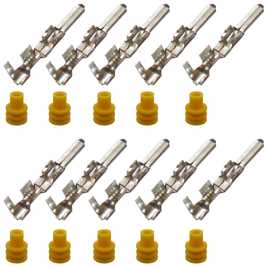 [33-0513-GELB] Set Kontakte Stift 2,8x0,8 1,00²-2,50² AK9906 / 12131100 / Seal braun 357972741B