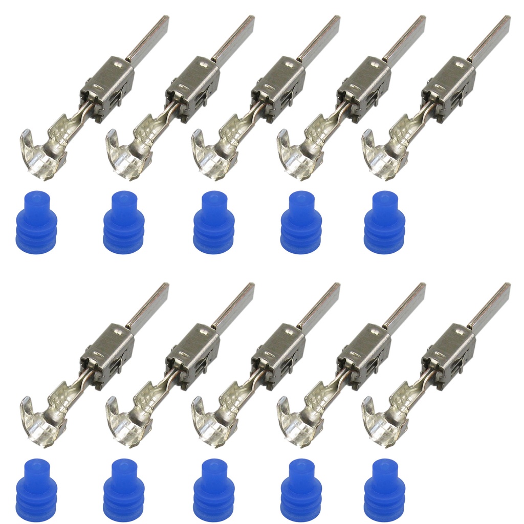 [33-0517-BLAU] Set Kontakt Stift JPT 2,8x0,8  0,50²-1,00²  VW N 103 189.02 / Seal 357 972 741