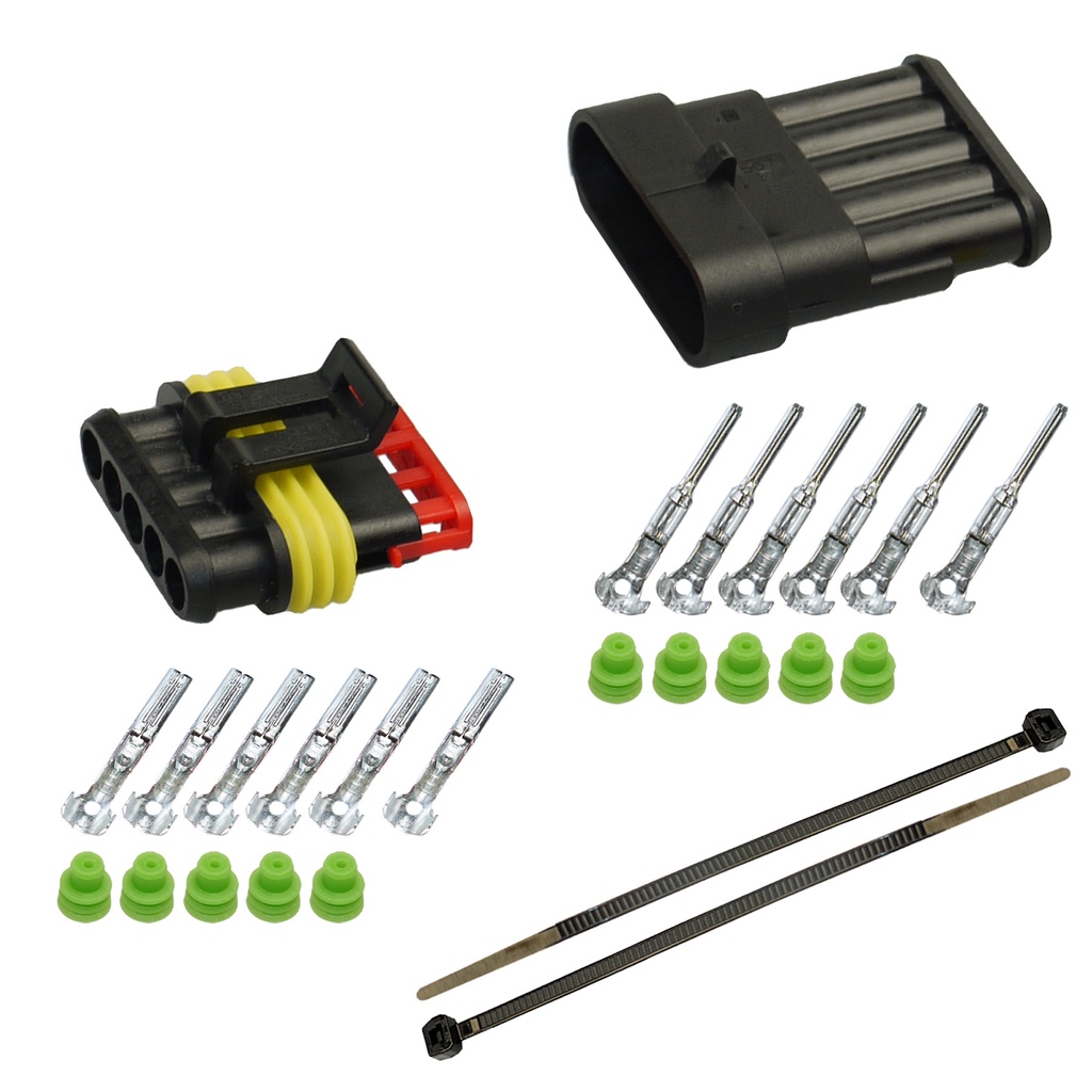 [33-0004-GN] Superseal Gehäuse Set 5-polig, 0,35mm² - 0,50mm²