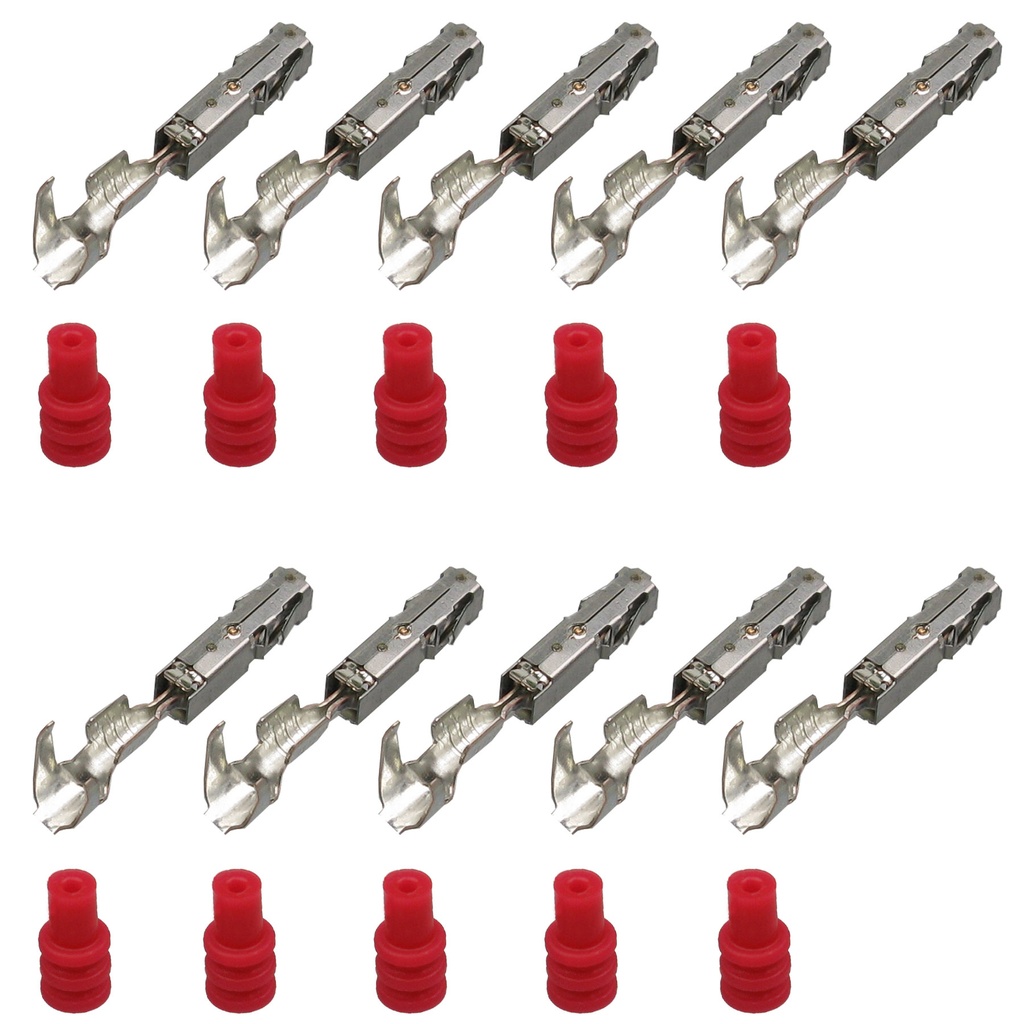 [33-0728-ROT] Set Kontakte Buchse 1.5 MCP 0,50²-1,00² ähnlich VW ~ 105112.03 / Seal 357972740E