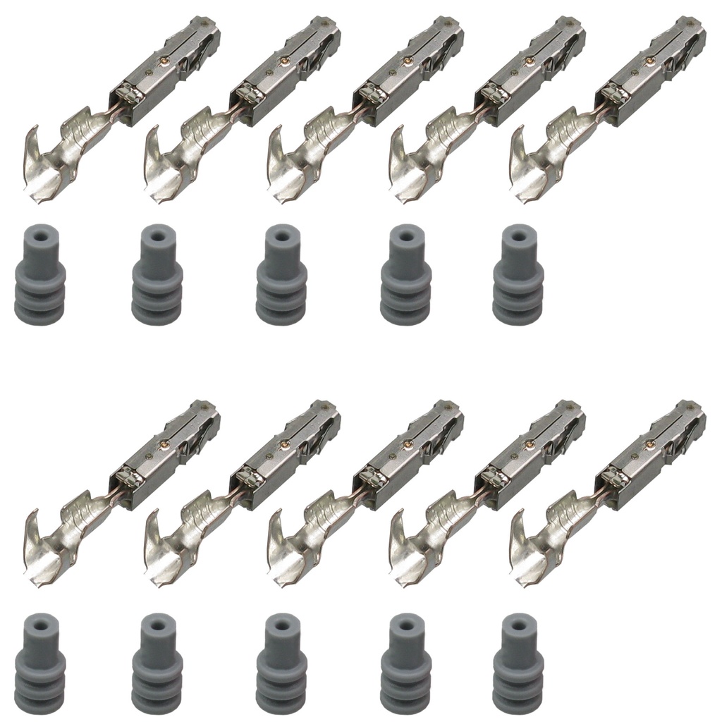[33-0728-GRAU] Set Kontakte Buchse 1.5 MCP 0,50²-1,00² ähnlich VW 105112.03 / Seal 357972740D