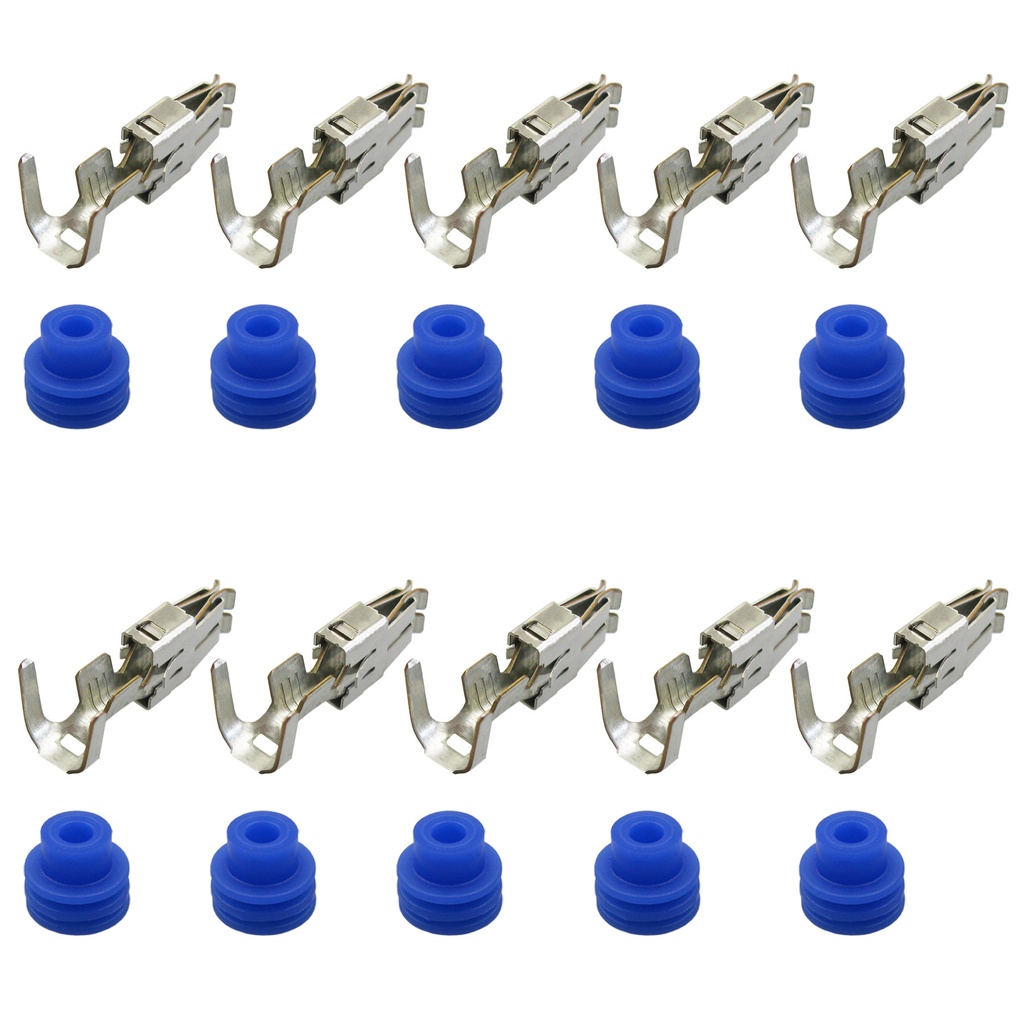 [33-0632-BLAU] Set Kontakte Buchse Standard Power Timer 4,8 / 5,8 / 6,3  1,0²-2,5² / Seal 357972742E