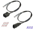 Stecker Set VW 1J0973802 / 1J0973702 Reparatursatz 2-pol Kabelsatz Stift/Buchse