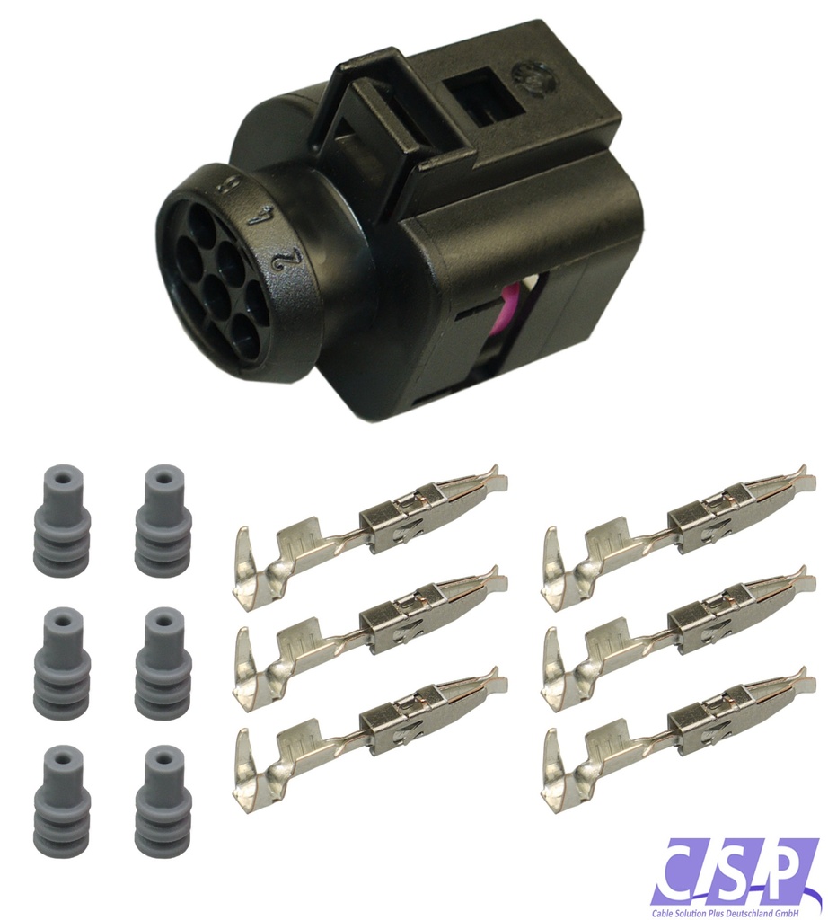 [33-1523] Stecker VW 1J0973713 Reparatursatz 6-pol. Buchse  SEAT AUDI 1J0 973 713 Crimp Elektrik