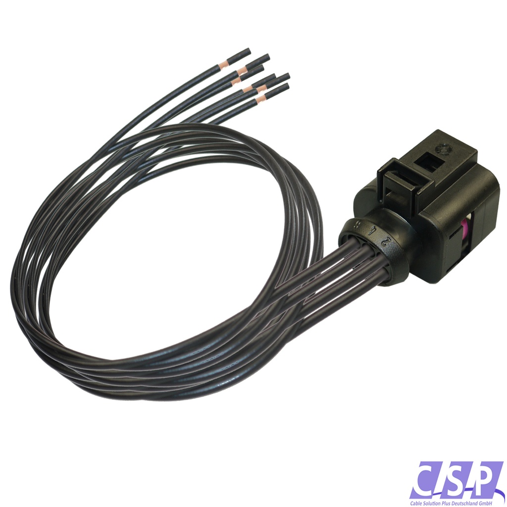 [33-1555] Reparatursatz Kabelsatz 6-pol. Buchse Stecker passt zu VW AUDI SEAT 1J0973713