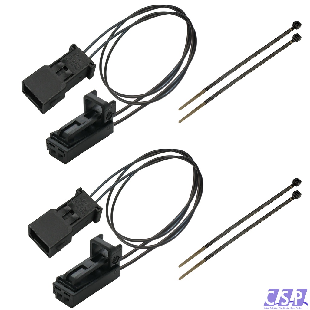 [33-1573-SET] 2x Kabel Kabelsatz Adapter LED Innenleuchte Logo passend wenn  893971632 verbaut AUDI