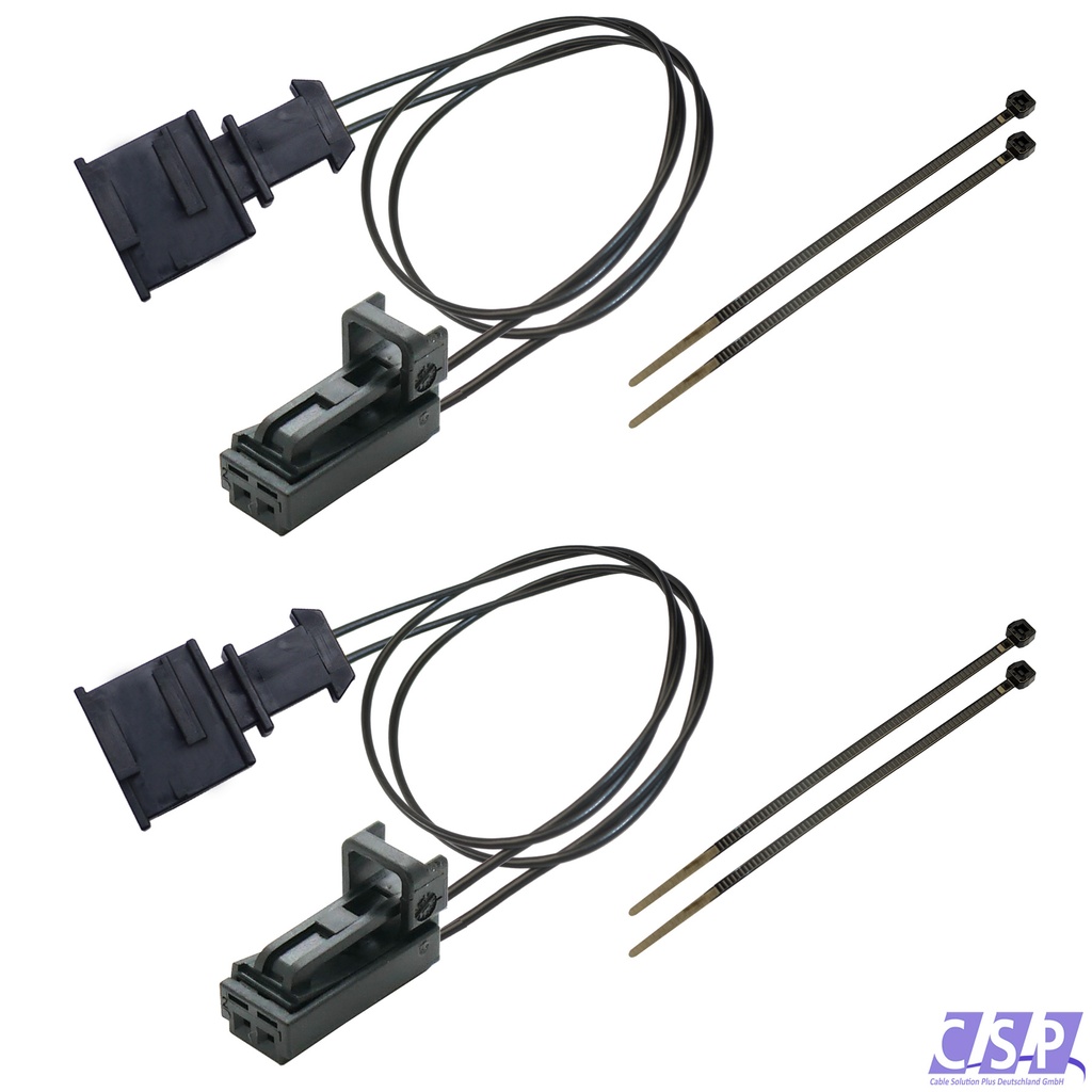 [33-1578-SET] 2x Kabel Adapter Handschuhfach- Fußraum Kofferraumbeleuchtung LED SKODA f. 3B0972702