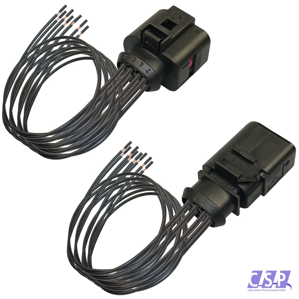 [33-1584-SET] Reparatursatz 8-pol Kabelsatz Stecker Set VW 1J0973714 / 1J0973814 Stift/Buchse