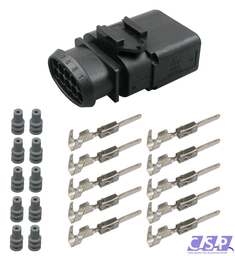 [33-1530] Stecker VW 6X0973815 Reparatursatz 10-pol. Stift  SEAT AUDI 6X0 973 815 Crimp Elektrik