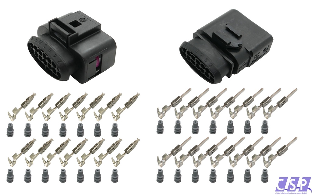 [33-1534] Stecker VW 6X0973717   6X0973817 Reparaturset 14-pol. Steckverbinder Stift / Buchse