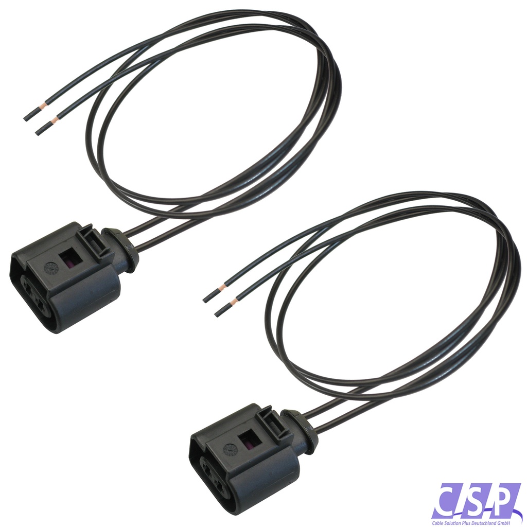 [33-1617-SET] 2x Stecker 2-polig für VW AUDI 1J0973722 Reparatursatz 1,00² Kabelsatz 1J0 973 722