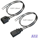 Stecker Set für VW 1J0973722 / 8D0973822 Reparatursatz 2-pol. 1,50mm² Kabelsatz Stift u. Buchse
