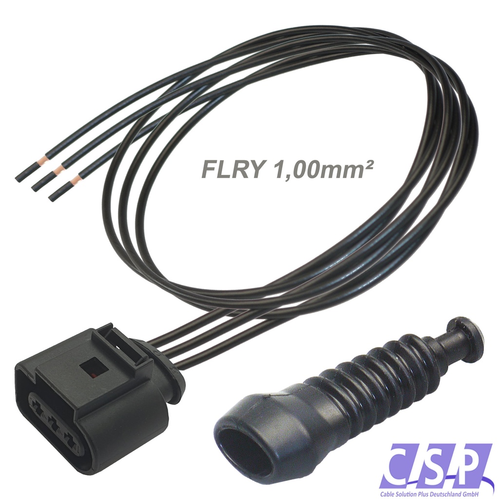 [33-1636] Stecker 3-pol. für VW AUDI 1J0973723 Reparatursatz 1,00² Tülle Kabelsatz   Tülle