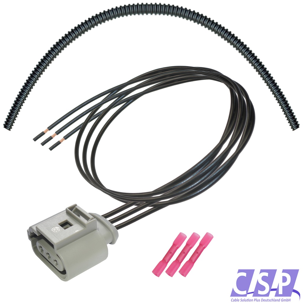 [33-1650] Stecker passend zu VW AUDI 1J0973723G Wellrohr Reparatursatz 1,00² Kabelsatz Kurbelwellensensor