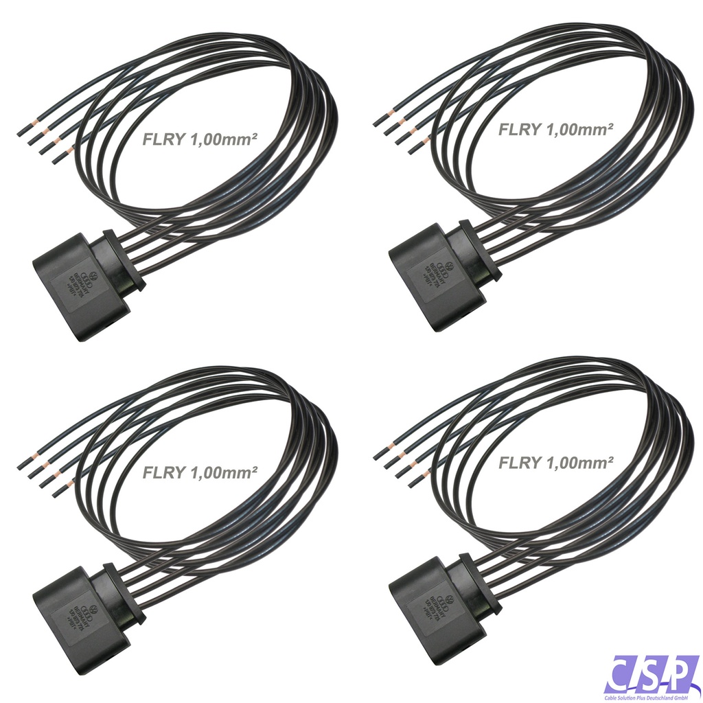 [33-1652] 4x Stecker passt zu VW AUDI 1J0973724 Reparatursatz 1,00² 4-pol. Kabelsatz Zündspule