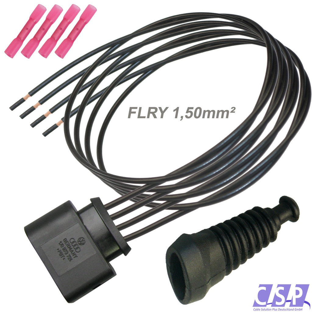 [33-1656] Stecker passt zu VW AUDI 1J0973724 Reparatursatz 1,50² 4-pol. Tülle SV Kabelsatz Zündspule