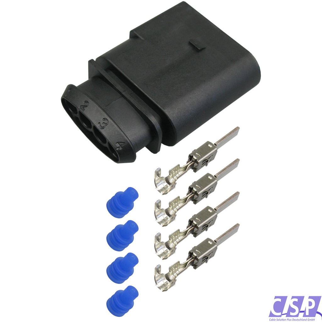 [33-1659] Stecker passt zu VW 1J0973824 Reparatursatz 4-pol. Stift 0,5²-1,0² z.B. Lamdasonde