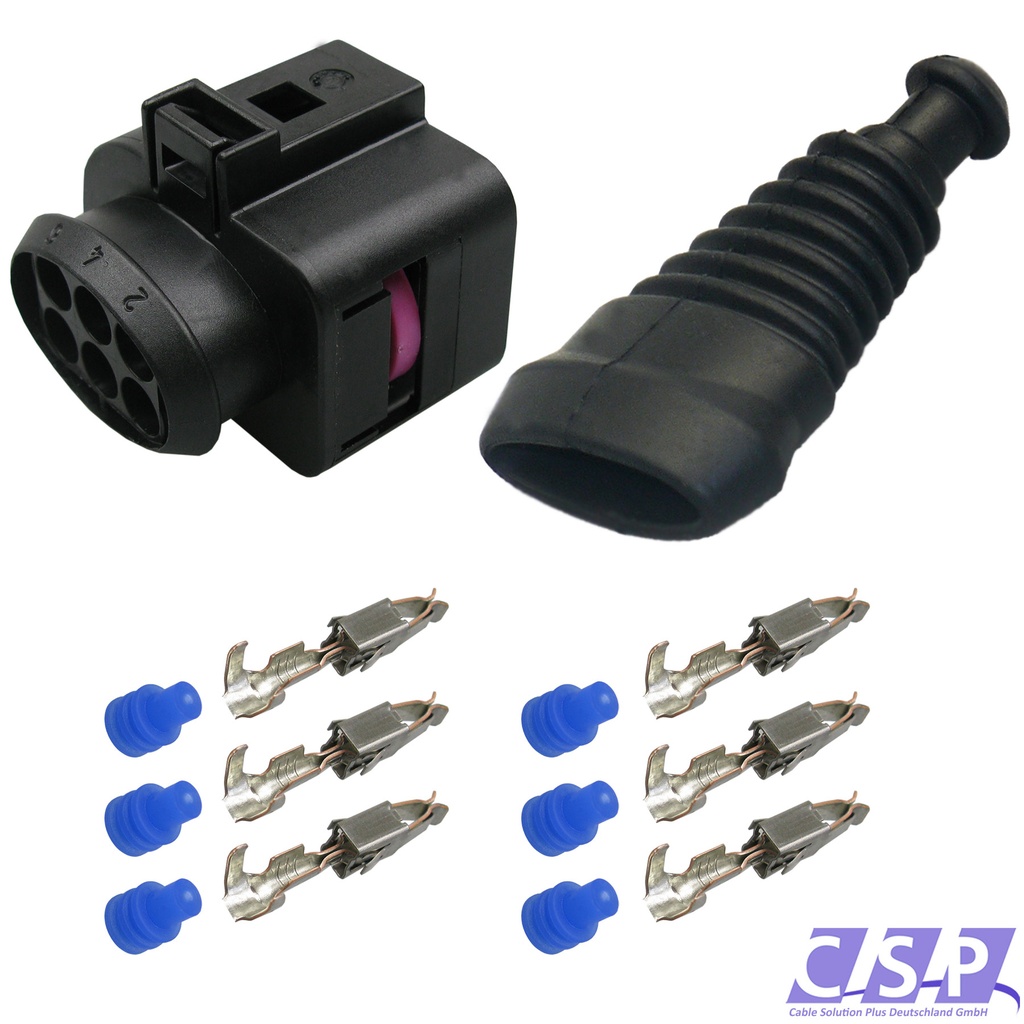 [33-1667] Stecker passt zu VW 1J0973733 Reparatursatz 6-pol. 0,50²-1,00² Tülle 1J0 973 733