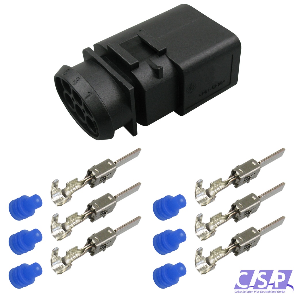 [33-1669] Stecker passt zu VW 1J0973833 Reparatursatz 6-pol. Stift 0,50²-1,00² 1J0 973 833