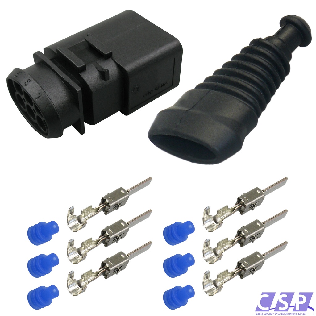 [33-1671] Stecker passt zu VW 1J0973833 Reparatursatz 6-pol. 0,50²-1,00² Tülle 1J0 973 833
