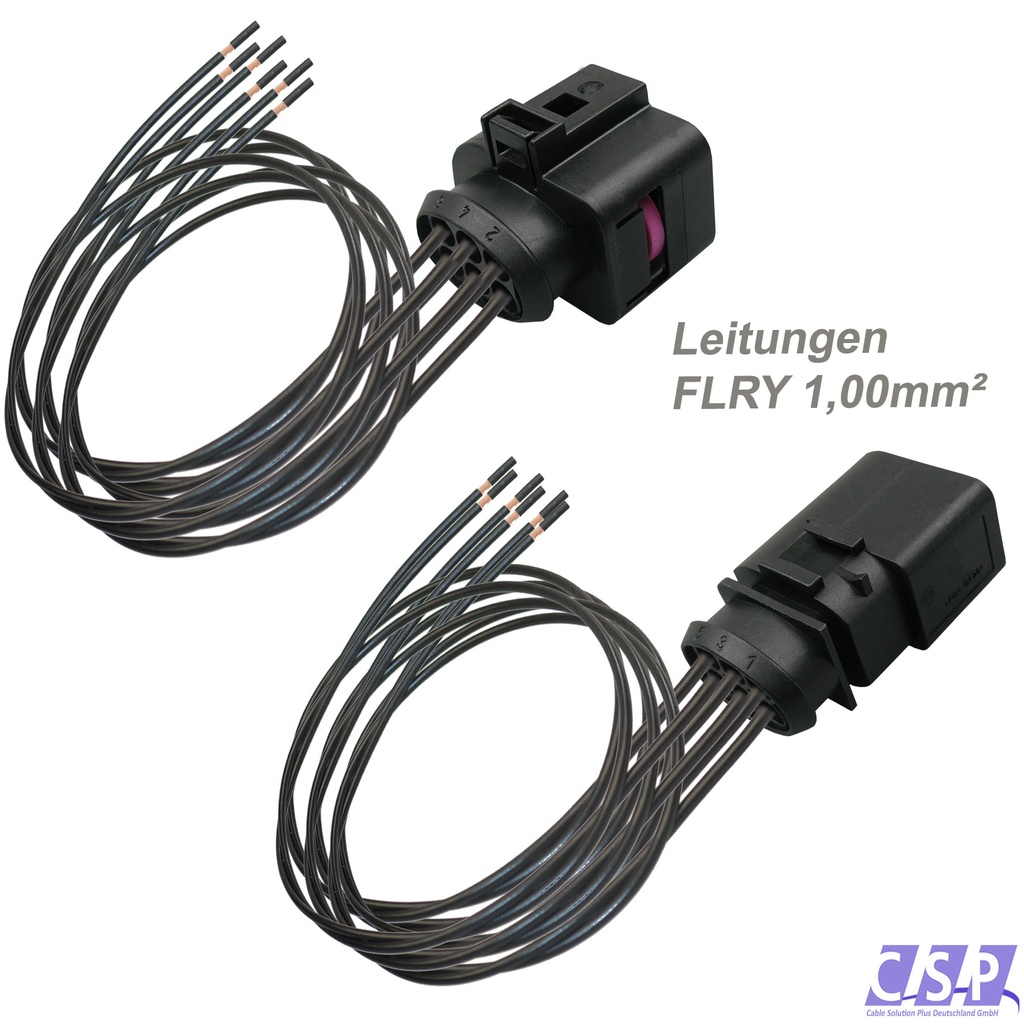 [33-1678] Stecker Set passt zu VW 1J0973733 / 1J0973833 Reparatursatz 6-pol. 1,00mm² Kabelsatz Stift u. Buchse