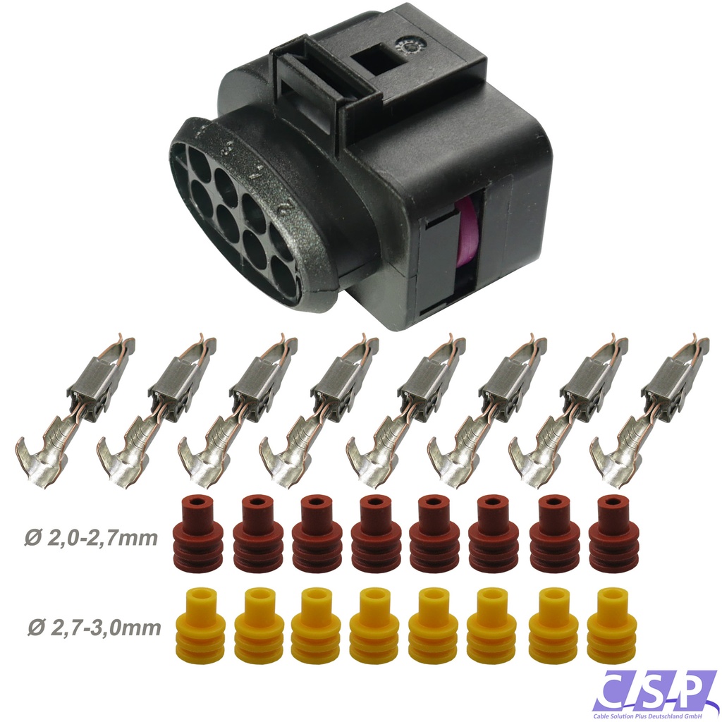 [33-1680] Stecker passt zu VW 8D0973734 Multi Reparatursatz 8-pol. 1,00-2,50² Hauptscheinwerfer