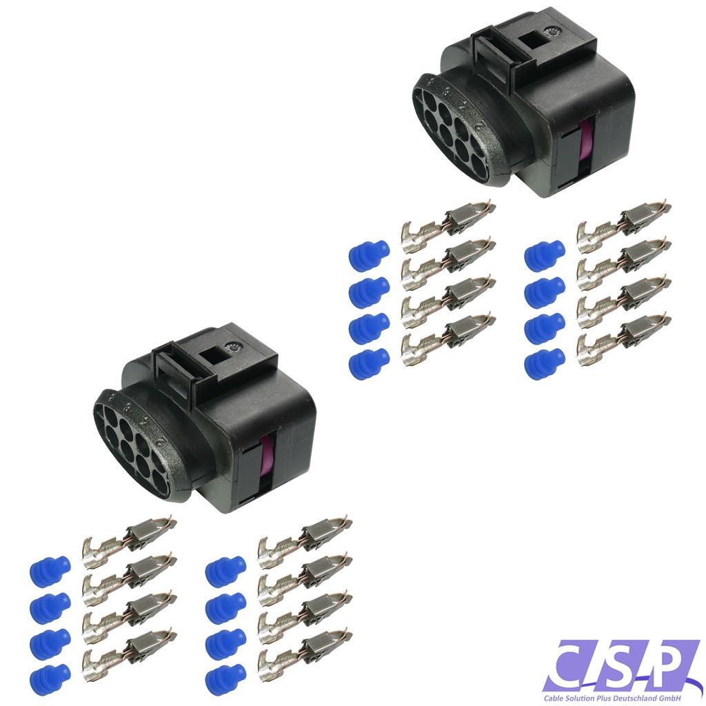 [33-1679-SET] 2x Stecker passt zu VW 8D0973734 Reparatursatz 8-pol. 0,50-1,00² Hauptscheinwerfer