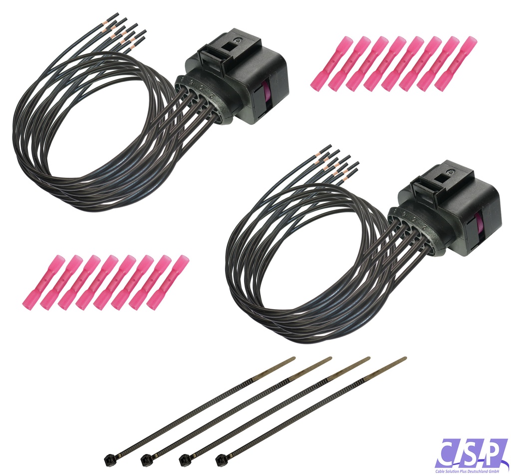 [33-1687] 2x Stecker passt zu VW 8D0973734 Reparatursatz 8-pol. Kabelsatz Hauptscheinwerfer KB