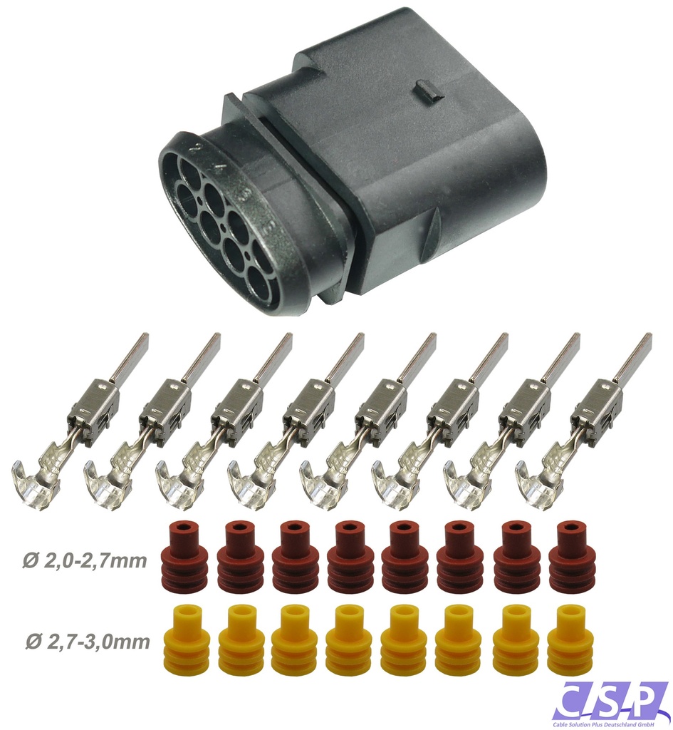 [33-1682] Stecker passt zu VW 8D0973834 Reparatursatz Stift 8-pol. 1,00-2,50² 8D0 973 834
