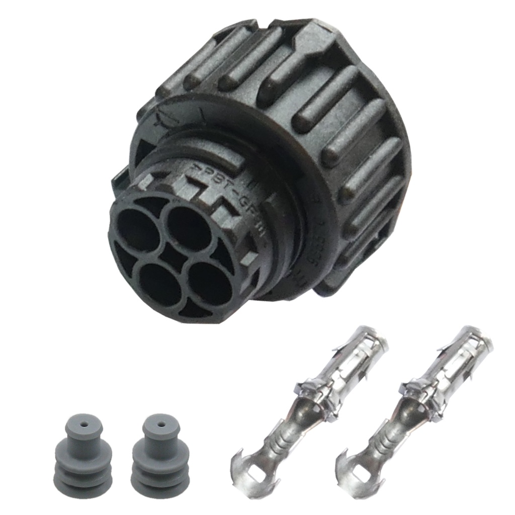 [33-1706] Rundstecker Set Buchse 2 polig AMP DIN 72585 Rundsteckverbinder Stecker IP67 KFZ