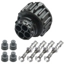 Rundstecker Set Buchse 4 polig AMP DIN 72585 Rundsteckverbinder Stecker IP67 KFZ
