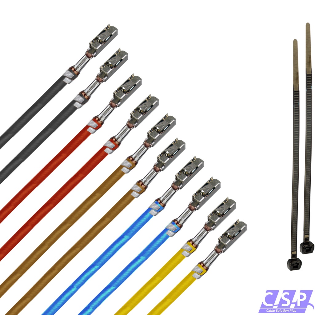 [33-1831-MIX] 10x MQS Buchse Quadlok mit FLRY 0,50mm² im Farbmix Kontakt PIN Leitung Fakra Kabel
