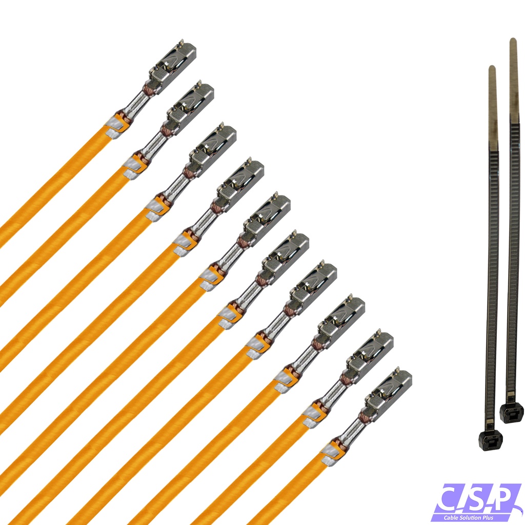 [33-1831-OR] 10x MQS Buchse Quadlok mit FLRY 0,50mm² orange Kontakt PIN Leitung Fakra Kabel