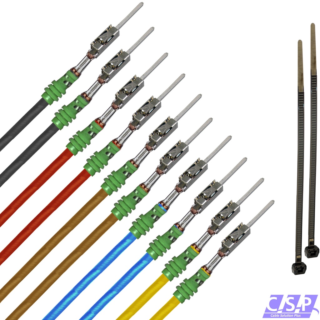 [33-1832-SEAL-ST] 10x MQS Seal Stift Quadlok FLRY 0,50mm² Farbmix gedichtet Leitung Fakra Kabel