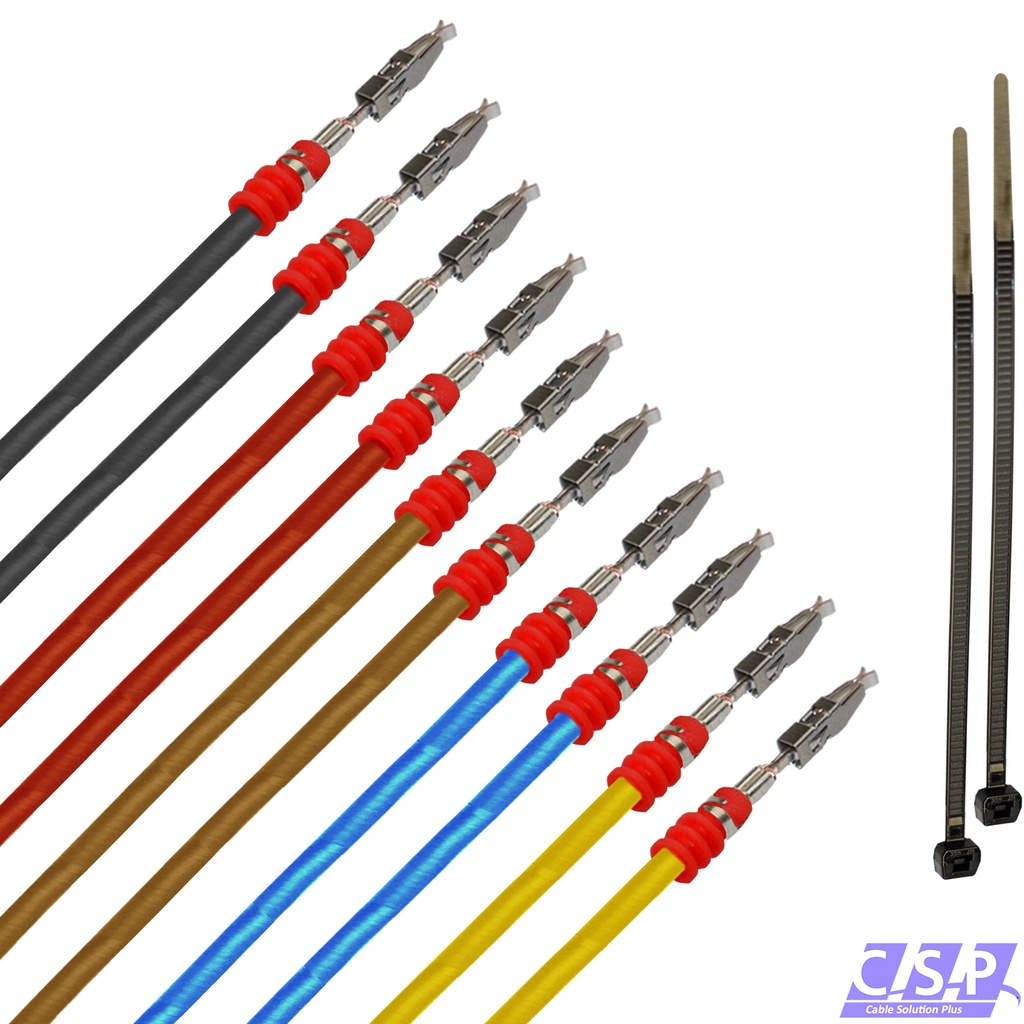[33-1833-SEAL-BU] 10x MicroTimer Buchse Mini Iso FLRY 0,50mm² Farbmix gedichtet Kontakt Pin Kabel