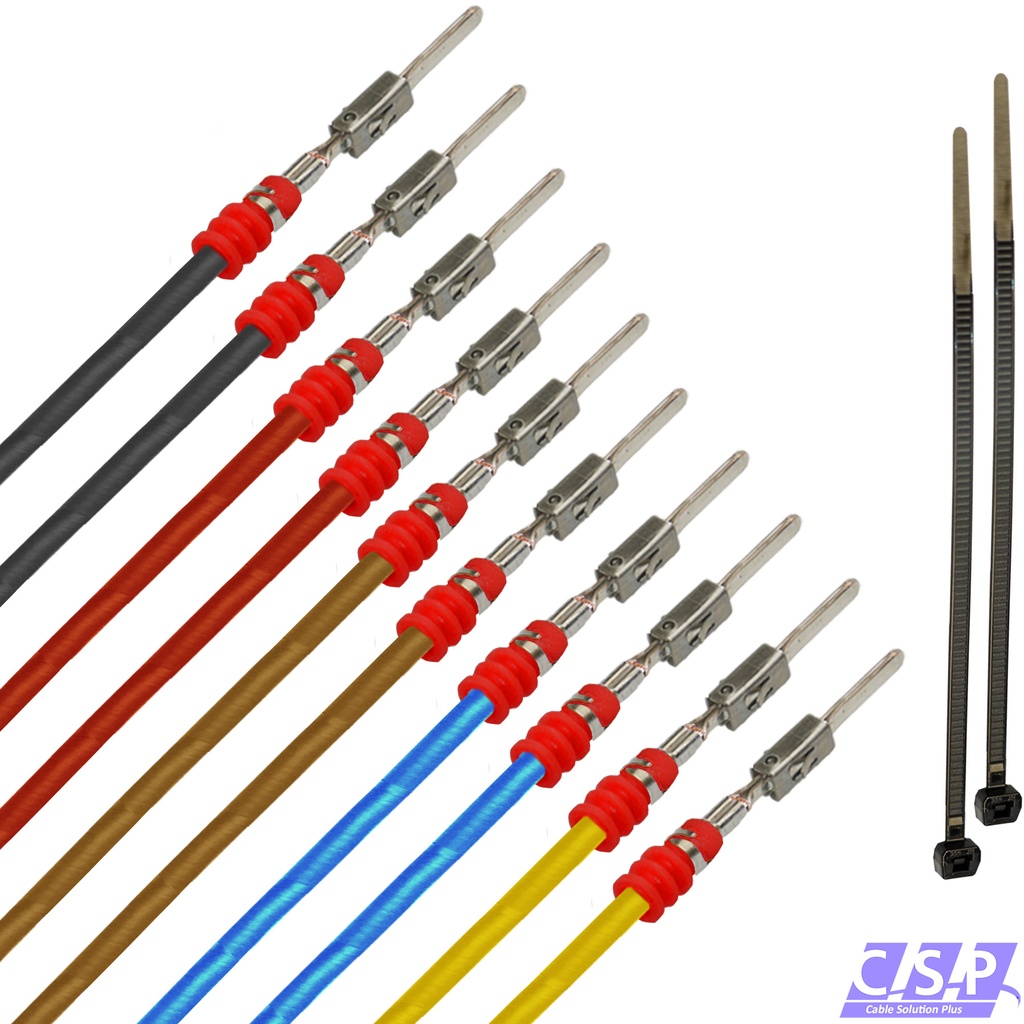 [33-1833-SEAL-ST] 10x MicroTimer Stift Mini Iso FLRY 0,50mm² Farbmix gedichtet Kontakt Pin Kabel