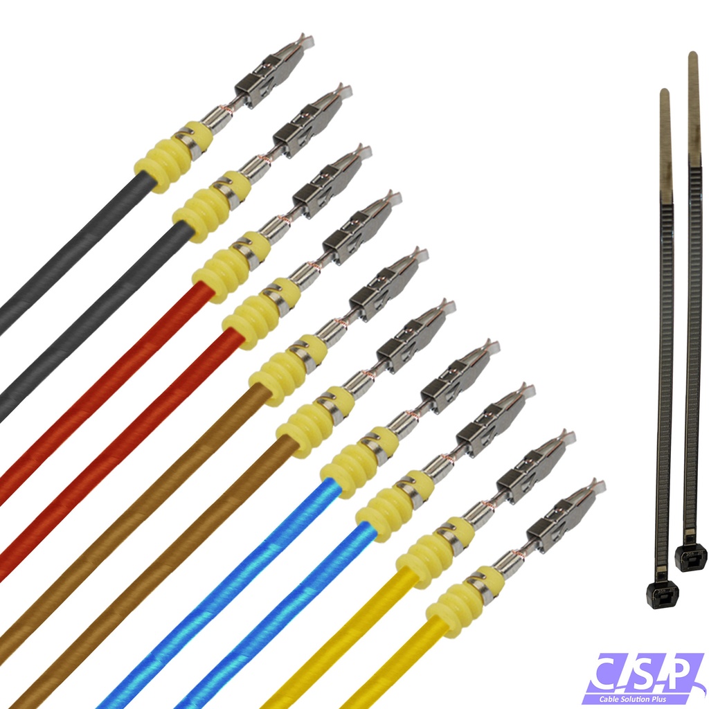 [33-1835-SEAL-BU] 10x MicroTimer Buchse Mini Iso FLRY 1,00mm² Farbmix gedichtet Kontakt Pin Kabel