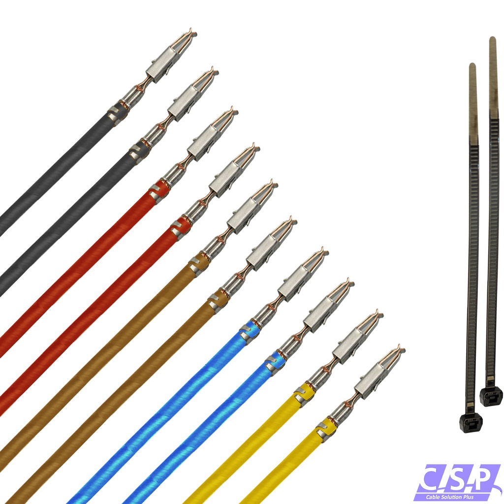 [33-1834-BU] 10x MicroTimer Buchse Mini Iso FLRY 0,50mm² Farbmix Kontakt Pin Kabel Leitung