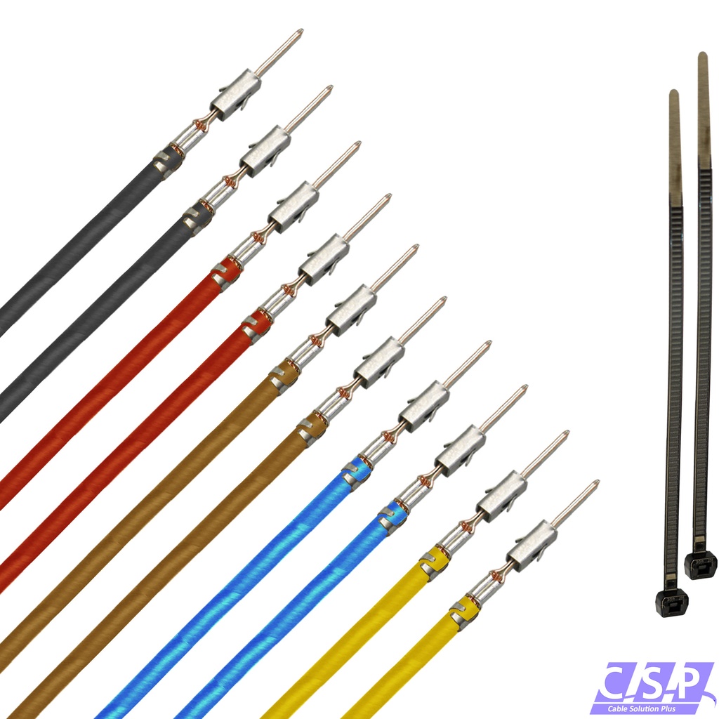 [33-1834-ST] 10x MicroTimer Stift Mini Iso FLRY 0,50mm² Farbmix Kontakt Pin Kabel Leitung