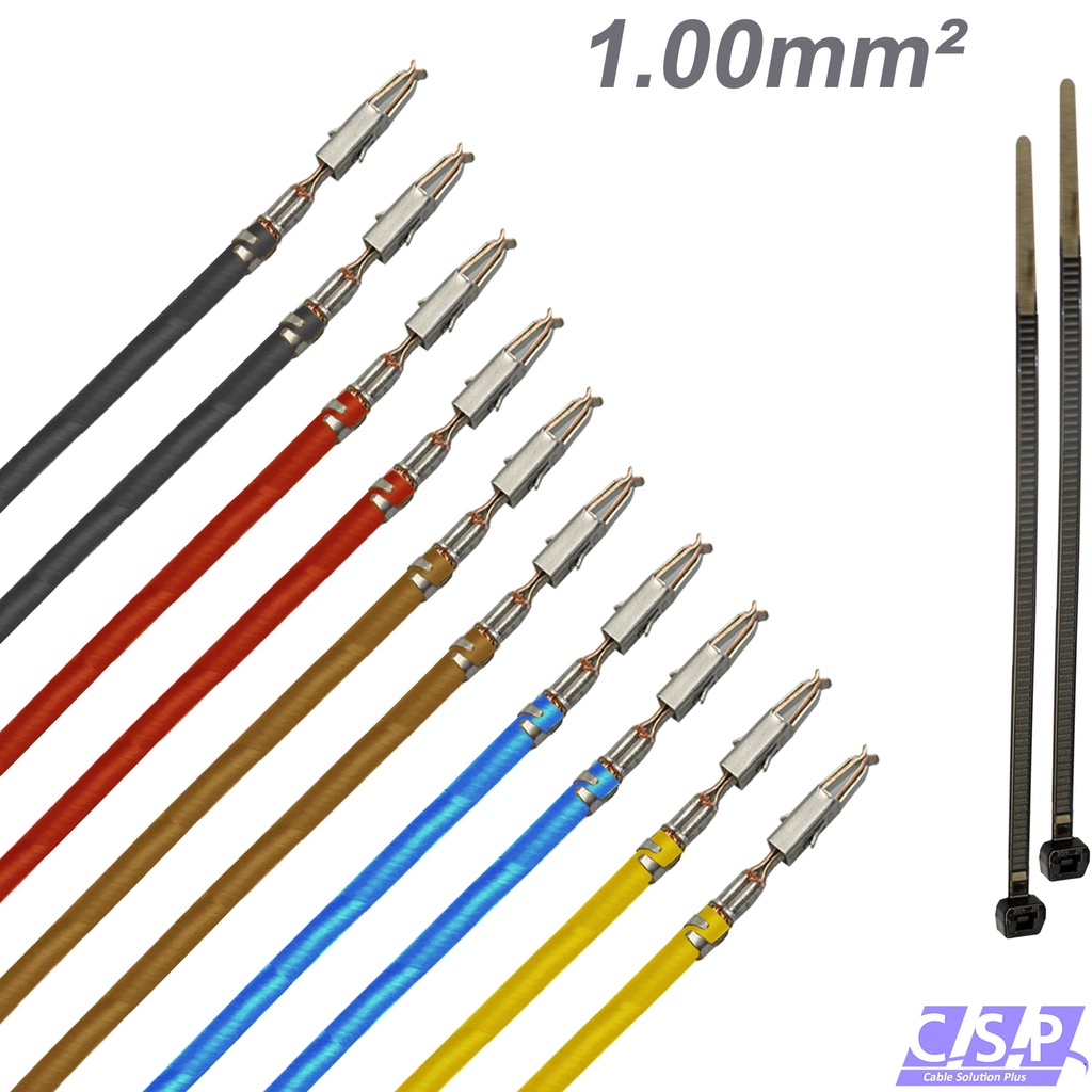 [33-1835-BU] 10x MicroTimer Buchse Mini Iso FLRY 1,00mm² Farbmix Kontakt Pin Kabel Leitung