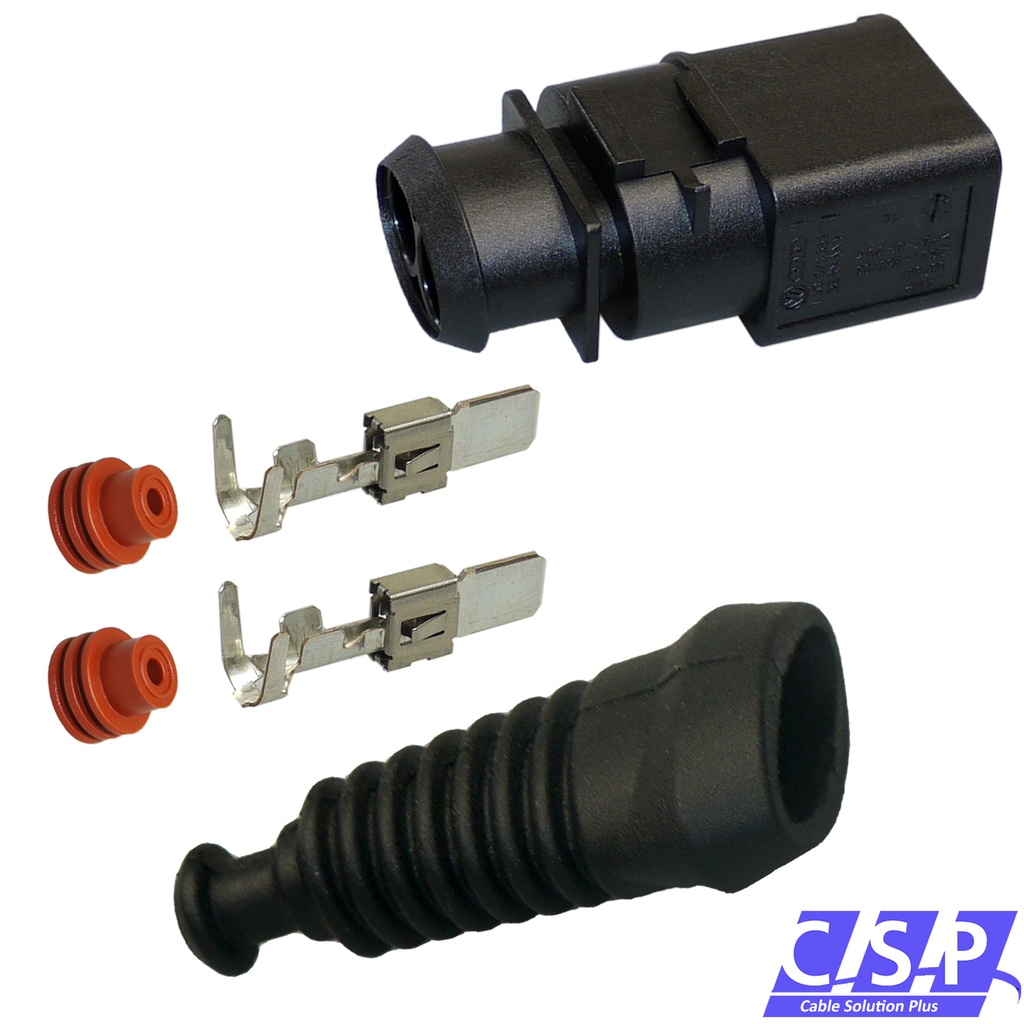 [33-1840] Reparatursatz 2-polig Stecker wie VW 1J0973852 Tülle 1,5²-2,5²  Steckverbinder