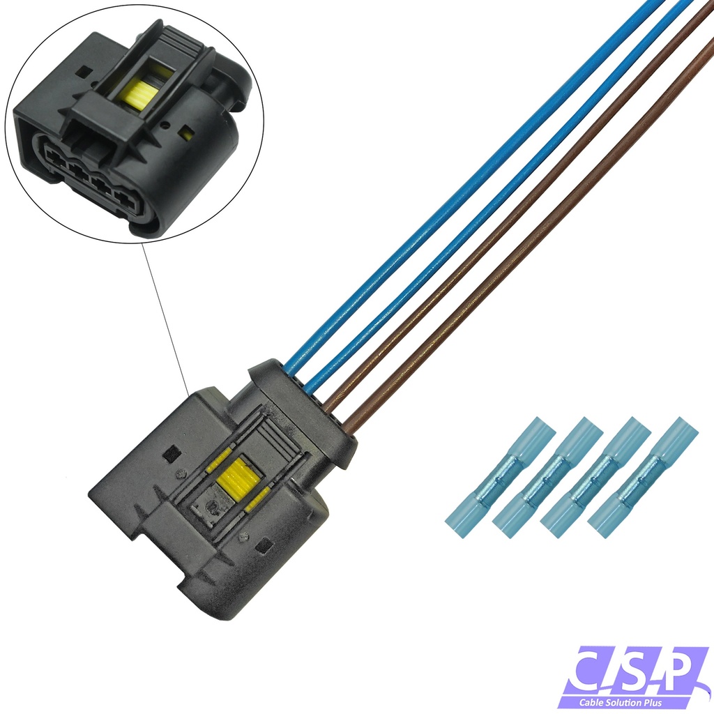 [33-1882] Reparaturset Kabel 4-polig Stecker wie VW 3C0973714 AGR Ventil, Drosselklappe